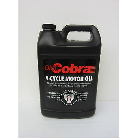 Oem Cycle - OMC Cobra Stern Drive OEM 4 Cycle Boat Engine Oil Gallon 10W30 775596, 0775596