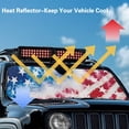 thumbnail image 4 of HUIACONG US Flag Sun Shade Windshield for 2007-2023 Wrangler Rubicon Sahara TJ JK JKU 2 & 4 Door-Blocks UV Rays Sun Visor Protector,Car Sun Shade Keep Your Vehicle Cool,Car Window Shade, 4 of 6