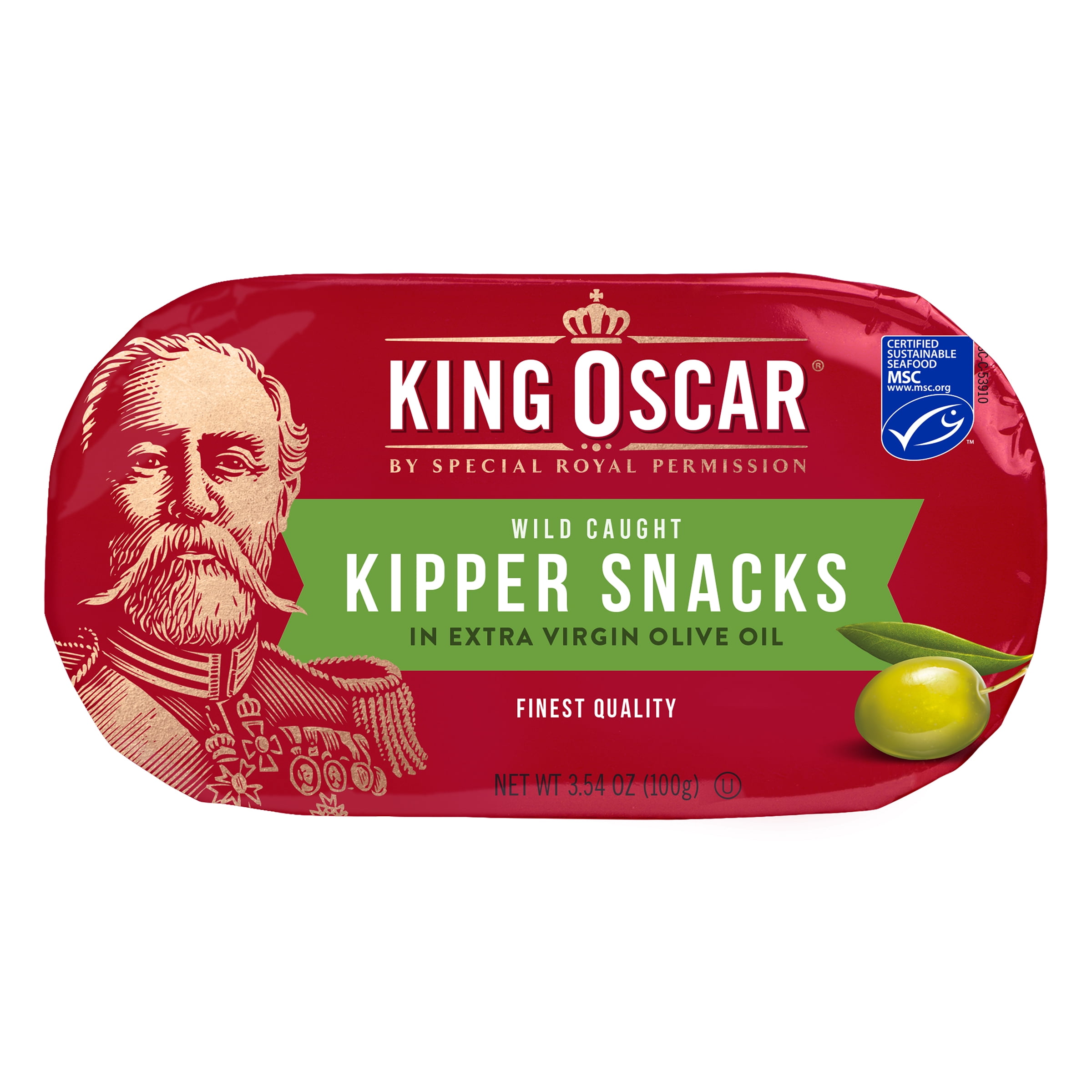 (12 pack) King Oscar Wild Caught Kipper Snacks in Extra Virgin Olive Oil 3.54 oz