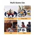 thumbnail image 2 of 15 Inch Round Placemats Set of 6, Easter Bunny Non Slip Heat Insulation PP Table Mats, Cute Rabbit Family Vintage Navy Blue Abstract Washable Place Mats for Kitchen Dining Party Table Decor, 2 of 7