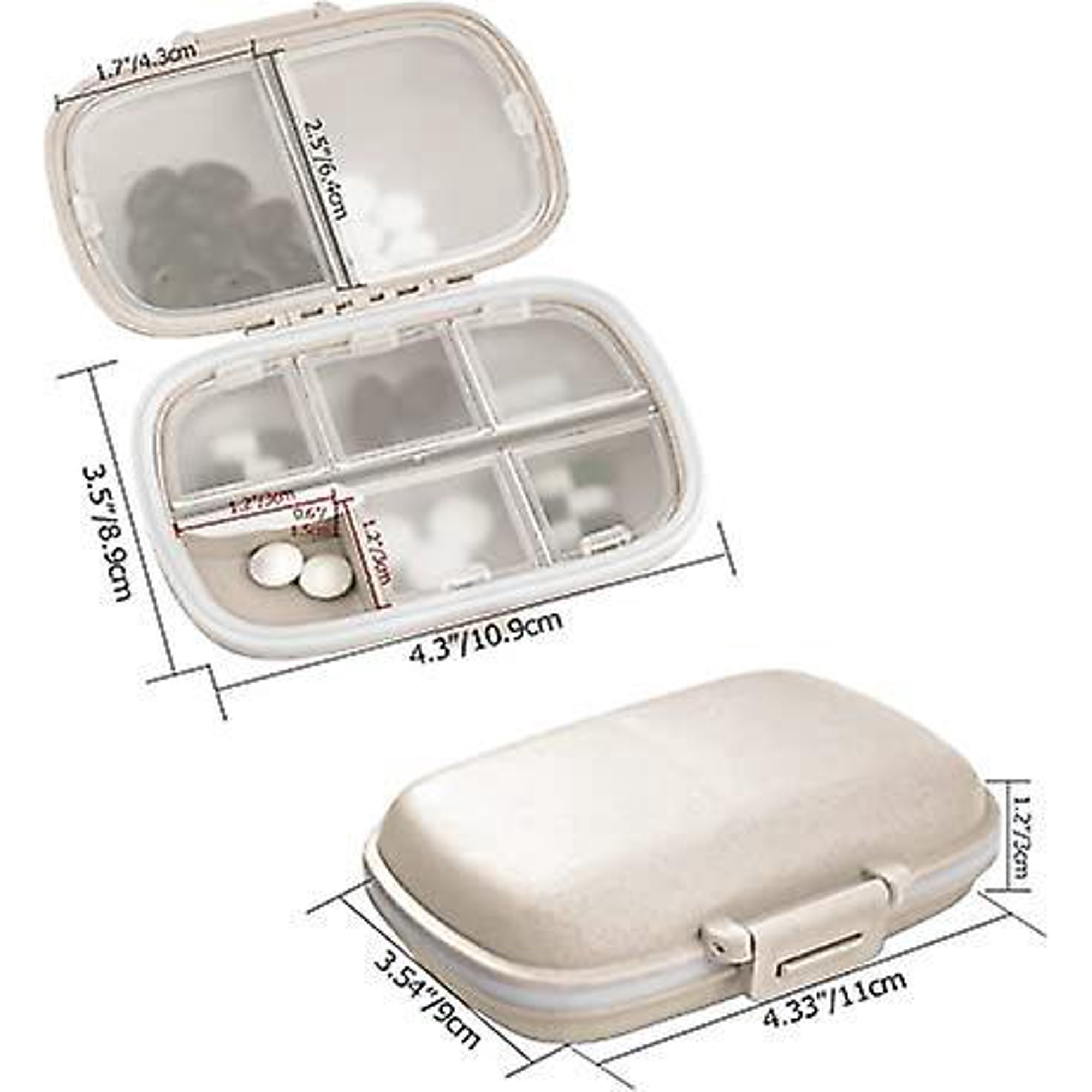 Pilulier Portable Boîte à Pilules Voyage - Neuf Générique, Compact Pour Médicaments