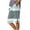 Green, variant on Utoimkio Women's Boho Striped Bermuda Shorts,Casual Print with Side Slit & Button Detail