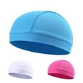 thumbnail image 2 of Gorro de calavera de secado rápido para deportes, gorro de ciclismo de alta elasticidad, diadema, banda para el sudor para hombre y mujer (azul cielo), 2 of 4