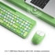 thumbnail image 2 of Combo de teclado y ratón inalámbricos XISOGUU Retro Green, 2 of 6