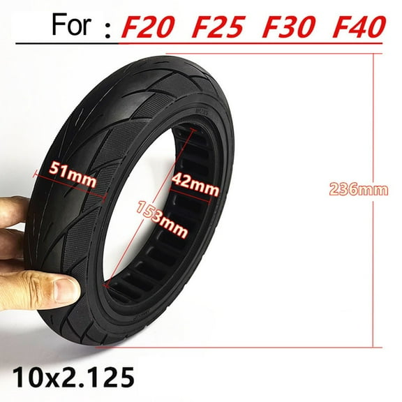 10Inch 10x2.125 Scooter Tire Solid Tyre For Segway For-Ninebot F20/F25/F30/F40 Electric Scooter Rubber Tire High Quality Tyre