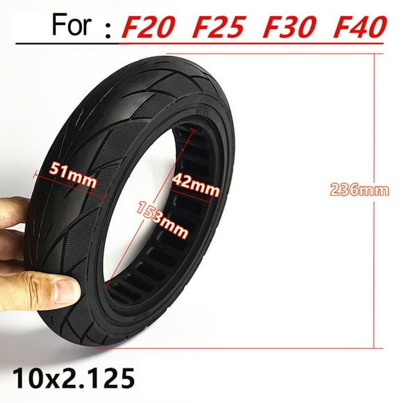 10 Inch 10X2.125 Solid Tyre For Segway -Ninebot F20/F25/F30/F40 Electric Scooter