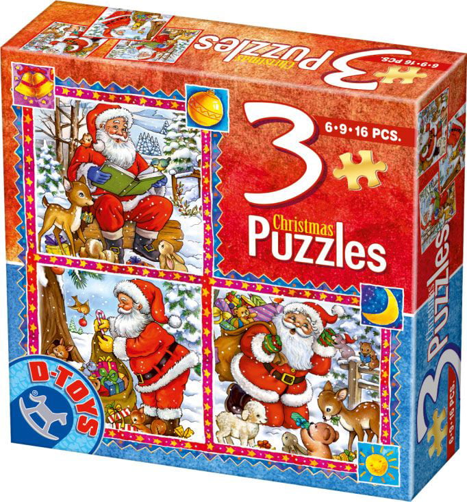 9 & Details about   D-Toys Puzzles 6 Santa's Village Visit Children's Jigsaw Puzzle 3-Pack 