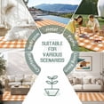 thumbnail image 6 of Orange Plaid Outdoor Rug 3x5 Ft - Reversible Patio Rug Outdoor Camping Rugs, Gradient Geometric Buffalo White Checkered Indoor Outdoor Area Rugs, Non-Slip Outdoor Carpet Runner for Deck/Porch, 6 of 8