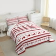 thumbnail image 4 of Homewish Cute Christmas Reindeer Bedding Comforter Set,Merry Xmas Twin Comforter Sets,White Red Bedding Set For Girls Teens,Microfiber Bedroom Decor Reversible,2 Pieces, 4 of 9