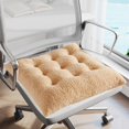 thumbnail image 6 of PRETXORVE Seat Cushion, Chair Cushions, Office Chair Cushion, Lambswool 9 Pin Cushion Office Thickened Cushion Winter Dormitory Soft Cushion Double-sided Heightened Chair Cushion Fart Pad Warm Pad, 6 of 6
