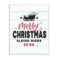 thumbnail image 2 of The Stupell Home Decor Collection Holiday Planked Look Merry Christmas Sleigh Rides Black White Red and Blue Typography Oversized Wall Plaque Art, 12.5 x 0.5 x 18.5, 2 of 4