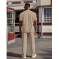 thumbnail image 6 of COOFANDY Men' 2 Pieces Outfits Casual Quarter Zip Polo Shirt and Jogging Pants Summer Tracksuits Set, 6 of 6