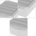 thumbnail image 3 of Paquete de 2 contenedores de plástico con tapas, caja de almacenamiento de cierre transparente, contenedores apilables para organización, 3 of 4