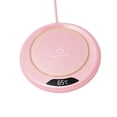 thumbnail image 3 of Calentador de tazas de bebidas, almohadilla de aislamiento constante de café eléctrico de invierno, 3 ajustes de temperatura, tapete calentador de , Rosado Baoblaze taza de almohadilla de calentamiento, 3 of 8