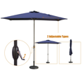 thumbnail image 2 of CozyHom 10*6.5 ft Outdoor Patio Rectangle Beach Umbrella, Square Pool Sun Shade Deck/Lawn Market Aluminium Umbrella, Navy Blue, 2 of 13