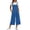 #0299-Blue, variant on Womens Cropped Pants, Solid Color Adjustable Strap Overall, Casual Pocket Trousers, Loose Fit Summer Capris Gift