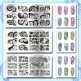 thumbnail image 3 of Juego de 3 sellos para uñas con forma de mariposa, 36 diseños de plantas, placa para estampar uñas con hojas y ramas, plantillas para uñas, placa de acero inoxidable con imágenes para uñas., 3 of 7