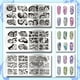 thumbnail image 3 of Juego de 3 sellos para uñas con forma de mariposa, 36 diseños de plantas, placa para estampar uñas con hojas y ramas, plantillas para uñas, placa de acero inoxidable con imágenes para uñas., 3 of 7