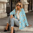 thumbnail image 4 of SCRAWLGOD Daisy Long Cardigans for Women Lightweight Cardigan Sweater Jacket for Women Long Sleeve Women's Cardigan Sweaters with Pockets Loose Ladies Cardigan Sweatshirts Size M, 4 of 7