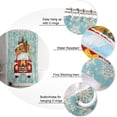 thumbnail image 5 of Christmas Shower Curtain Red Truck With Gingerbread Man Xmas Tree Christmas Shower Curtains for Bathroom Decor Snowflake Blue For Christmas Decoration Bath Curtains Sets with Hooks Extra Long 84"x72", 5 of 6