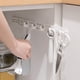 thumbnail image 4 of Bastidor de gancho elástico retráctil | Organizador adhesivo en forma de L sin taladro de montaje en pared para puertas, armarios, cocinas, baños | Plástico ajustable, blanco, almacenamiento que, 4 of 8
