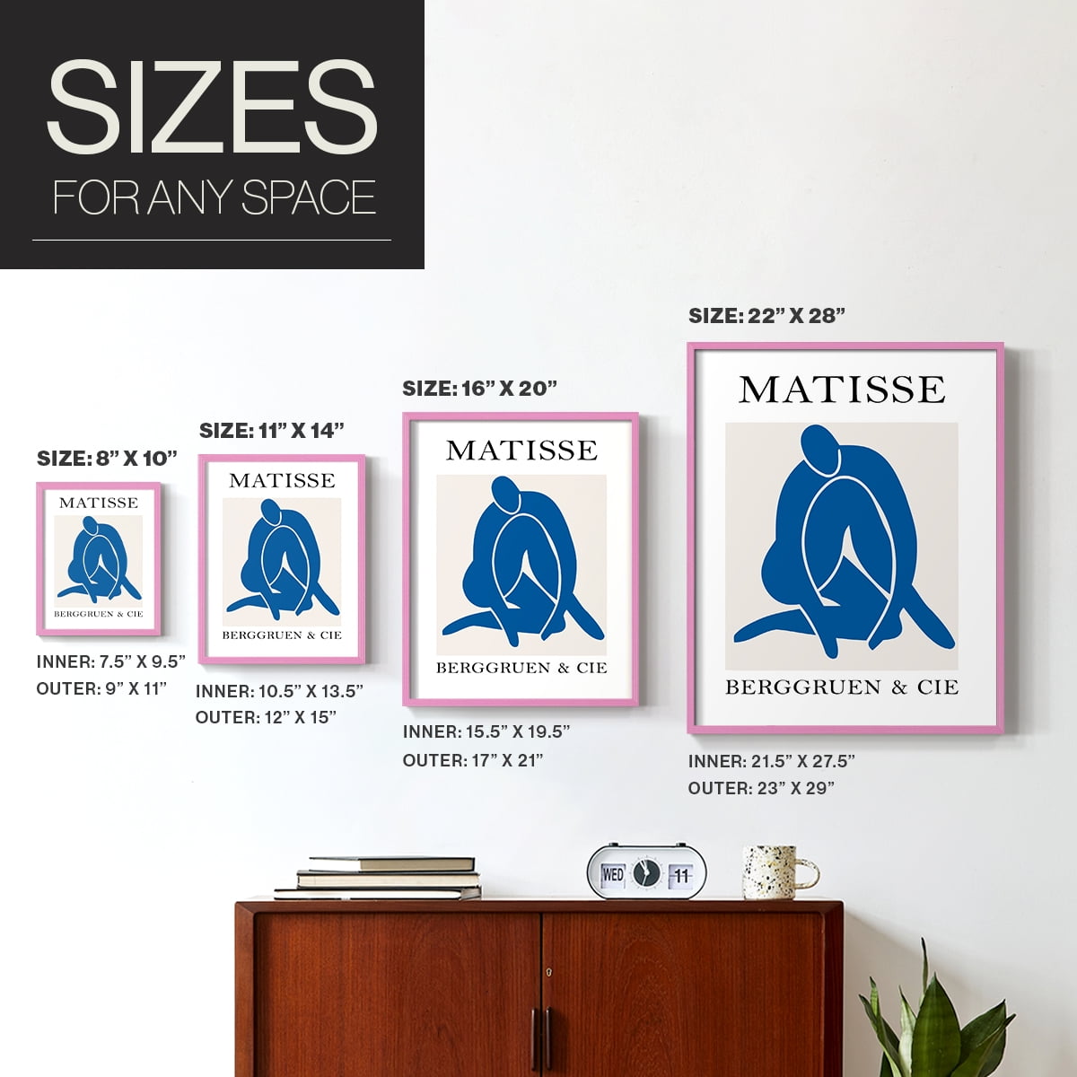 Matisse CCXCIII in Solid Wood 11 x 14 Framed Print