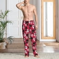 thumbnail image 5 of Uemuo Cute Dog Pattern Men's Wide Leg Palazzo Lounge Pants with Pockets Light Weight Loose Comfy Casual Pajama Pants-, 5 of 9
