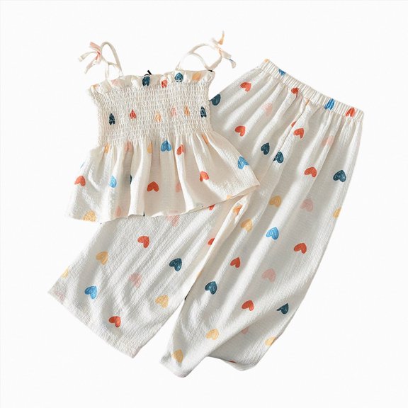 UAYOTSE Summer Toddler Girl Clothes Girl Clothes School Wear Toddler Baby Girl Summer Clothes Short Sleeves T-Shirt Tops Shorts Cute Outfits Set,Sizes 3-4 Years