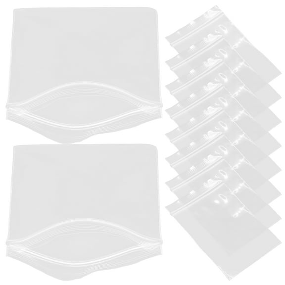 GOOHOCHY Clear Sealed Storage Bags for Small Business Supplies PE Material Transparent Reusable 100pcs