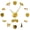 Gold, variant on Saluki Dog Silouette Frameless Wall Clock Stickers, DIY Modern Decorative Clocks for Living Room, Bedroom, Office - Easy to Install, Large 3D Clock Design (Gold,37in)