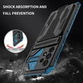 thumbnail image 6 of Case for Galaxy A23,Military Grade [Built-in Kickstand] with Card Holder Dual-Layer Design Heavy Duty Shockproof Protection Phone Case for Samsung Galaxy A23 4G/5G/M23 5G (Blue), 6 of 18