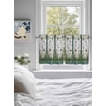 thumbnail image 3 of Stained Glass 2 Panel Kitchen Curtains for Small Windows, Butterfly Flowers Spring Watercolor Plant Bathroom Tier Curtain, Short Window Treatment for Bedroom/Living Room 55"x24", 3 of 6