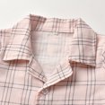 thumbnail image 4 of Toddler Plaid Pajamas Sets Button Down Pajamas Cotton Collar Shirt with Shorts Holiday Pajamas 12-18 Months, 4 of 8