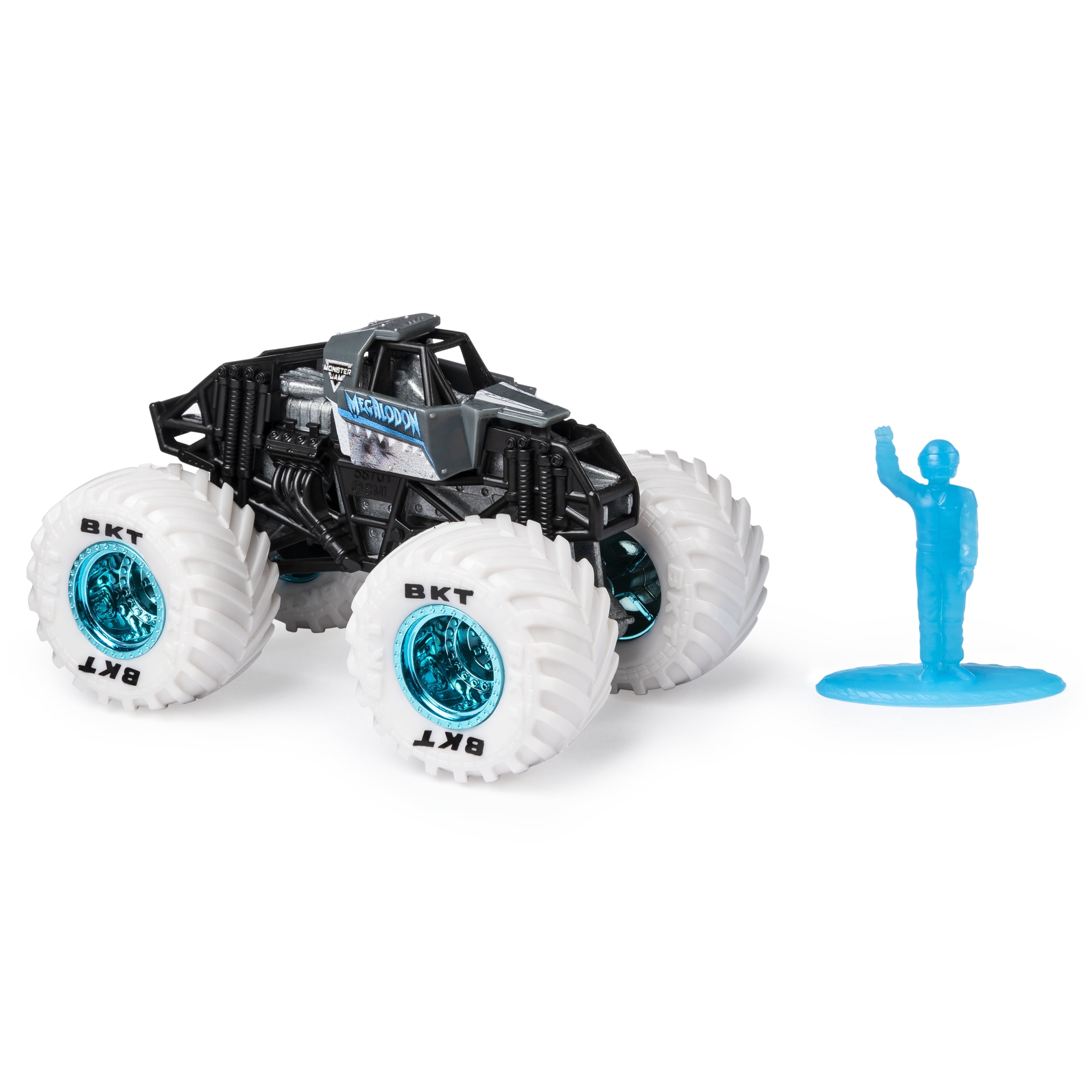 Monster Jam, Official Megalodon Monster Truck, Die-Cast Vehicle, Training Trucks Series, 1:64 Scale