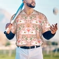 thumbnail image 5 of KLL Swan Couple for Men's Baseball Shirts,Short Sleeve Casual Shirts Button Down Shirt for Men Beach Summer Wedding Shirt-Large, 5 of 7