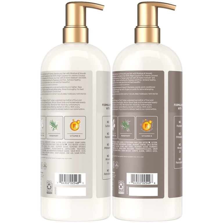 SheaMoisture Shampoo and Conditioner, Moisture and Smooth, 34 Oz