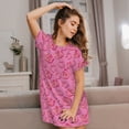 thumbnail image 3 of Vsdgher Mignon Motif Cowgirl Chemise de Nuit à Manches Courtes Col Rond Mignonne Robe de Nuit Confortable à Volants, 3 of 6