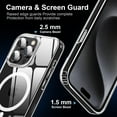 thumbnail image 5 of Entronix Clear Magnetic Case for iPhone 15 Pro, [Yellow Resistant] Slim Fit Shockproof Crystal Clear, 5 of 6