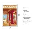 thumbnail image 2 of Crete Greece - Palace of Cnossos (Knossos) - Vintage Travel Poster by Helen Perakis-Theocharis c.1949 - Master Art Print (Unframed) 12in x 18in, 2 of 4