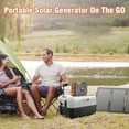 thumbnail image 4 of Portable Solar Generator, 300W Portable Power Station with Foldable 60W Solar Panel, 110V Pure Sine Wave, 280Wh Lithium Battery Pack with DC AC Outlet for Home Use RV Outdoor Camping Adventure, 4 of 4