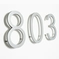 thumbnail image 3 of 8" Address Numbers For House,Modern House Numbers Large Silver Exterior Street Metal floating house numbers for outside Floating Mount Or Flush Mount Aluminum Home Door Number 2, 3 of 12