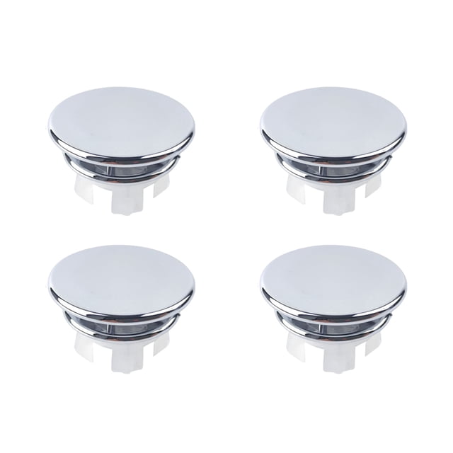 Advancent 4 bolsas Práctica cubierta de orificio de desbordamiento de lavabo de cerámica - Protección contra problemas de desbordamiento con Juegos de accesorios de baño Doble capa