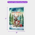 thumbnail image 5 of Merry Christmas Santa Reindeer Antlers English Springer Spaniel Sleigh Xmas Winter Holiday 5x7in Folded Greeting Card Springers Dog Lover Gifts Single Note Card with Envelope - 00023, 5 of 5