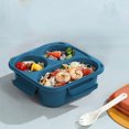 thumbnail image 2 of Tumotour Border Student Bento Box Children Sealed Fruit Box Salad Box Work Microwave Lunch Box Chopsticks Dip Container Cute Kids Bento Lunch Box, 2 of 6