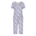 thumbnail image 7 of Womens Pajama Set 2026 Lounge Vintage Floral Printed Plus Size Short Sleeve and Capri Trousers Sets with Pockets, 7 of 7
