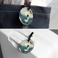 thumbnail image 7 of 2Pcs Leather Round Seagull Cruise Luggage Tag with Privacy Cover and Name ID Tag - Suitable for Travel Handbags Backpacks School Bags Luggage Tags, 7 of 7
