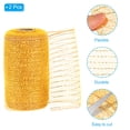 thumbnail image 3 of 2pcs Decorative Mesh, 5.9in x 10 Yard Mesh Ribbon Roll Foil Metallic for Christmas Tree Decoration, Gold, 3 of 6