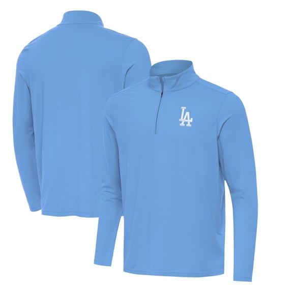 Men's Antigua Powder Blue Los Angeles Dodgers Intent Quarter-Zip Top