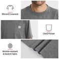 thumbnail image 4 of Kecols Men's Midweight Work T-Shirts Soft Short Sleeve Shirts with Pocket Loose Fit for Construction - Tall & Regular Size(Charcoal Gray,5XL,Tall), 4 of 7
