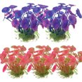 thumbnail image 1 of Plantas acuáticas artificiales para acuario, decoración de plantas de pecera de plástico, 5 piezas., 1 of 5